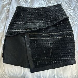 Zara tweed plaid skirt